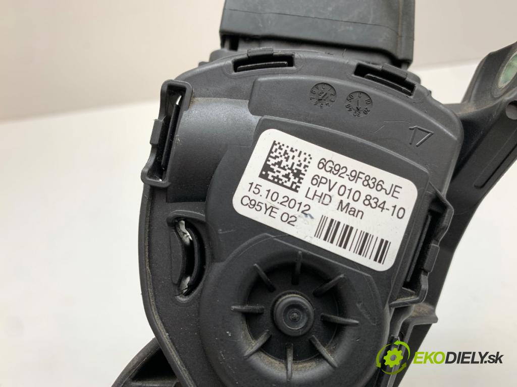 FORD S-MAX nadwozie wielkoprzestrzenne (MPV) 2012 103 kW 2.0 TDCi 1997 potenciometr plynového pedálu 6G92-9F836-JE (Potenciometr plynového pedálu)