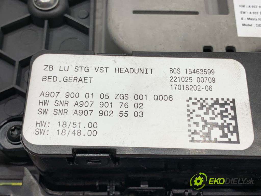 MERCEDES-BENZ SPRINTER 3,5-t Platforma / podwozie Platforma / podwozie 2022 125 kW 317 CDI (910.030) 1950 RADIO Displej A9079007807