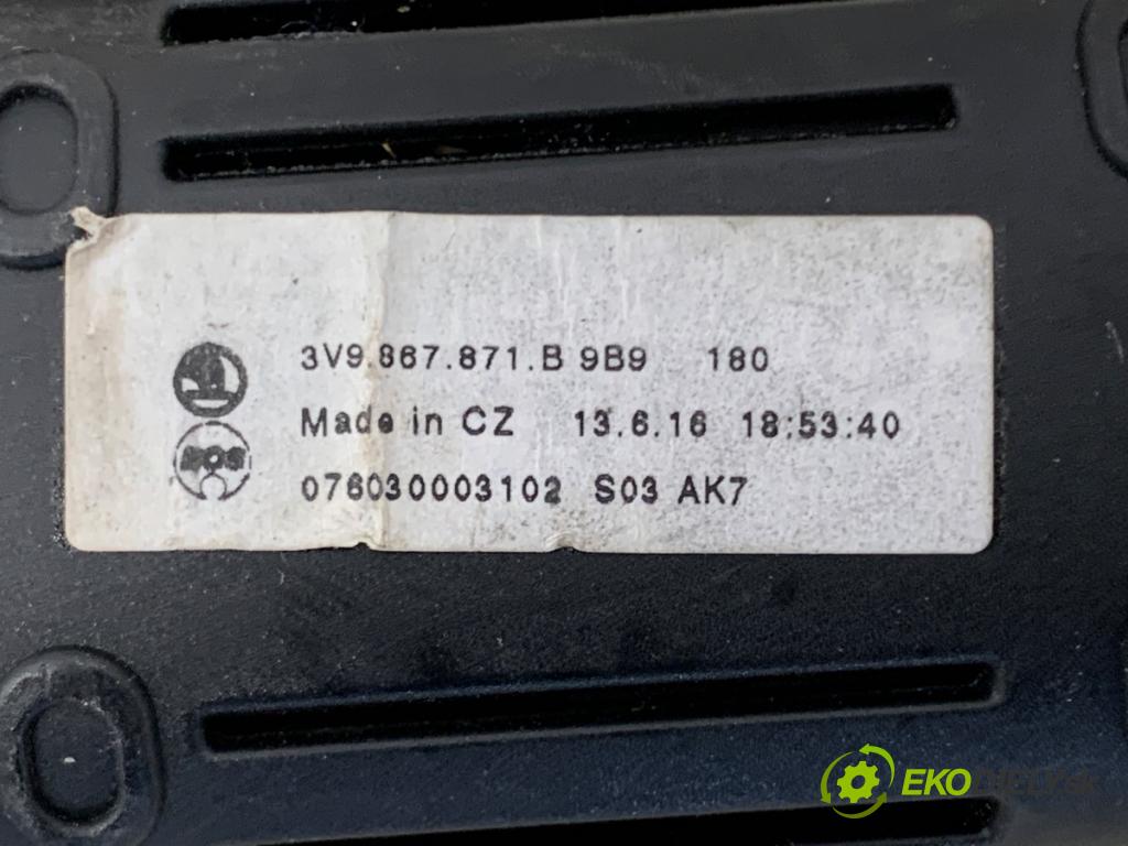 SKODA SUPERB III Kombi 2016 110 kW 2.0 TDI 1968 Roleta kufra 3V9867871B