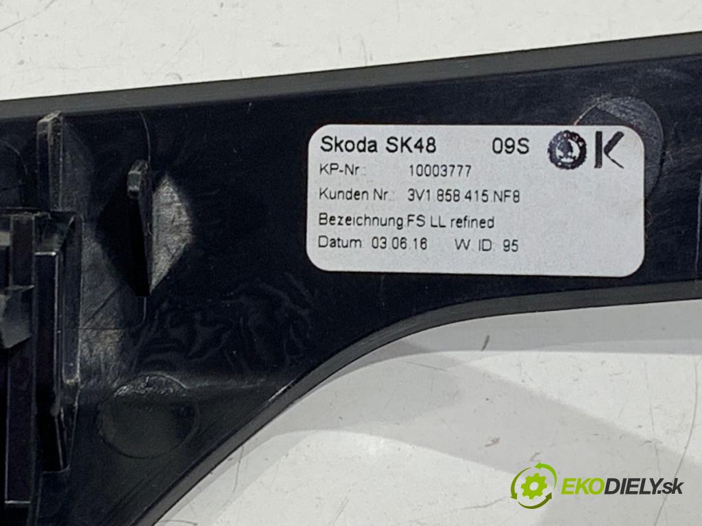 SKODA SUPERB III Kombi 2016 110 kW 2.0 TDI 1968 lišty kryt 3V1858418 3V1858415 (Lišta)
