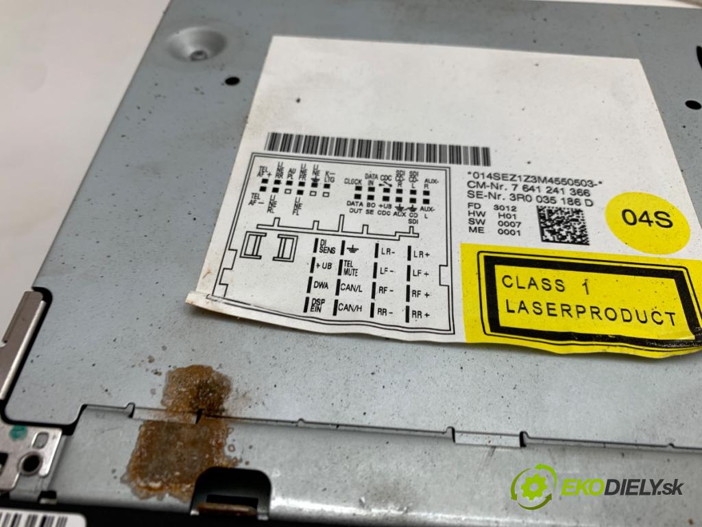SEAT EXEO Kombi 2012 155 kW 2.0 TFSI 1984 RADIO 3R0035186D (Audio zařízení)
