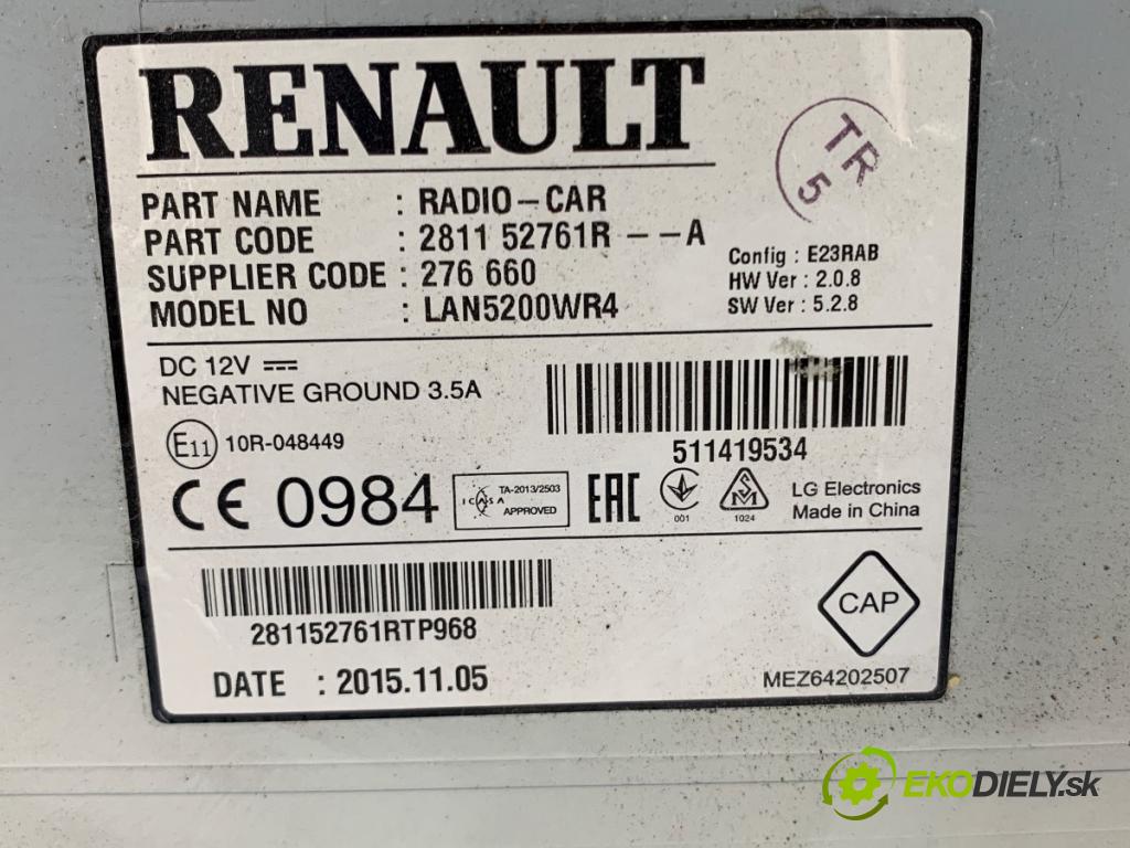 DACIA DUSTER SUV 2016 92 kW 1.2 TCe 125 1197 RADIO Displej 281152761R