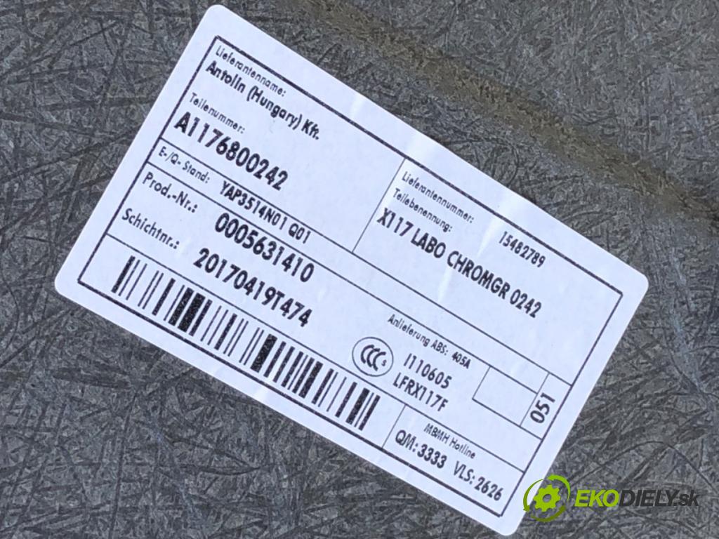 MERCEDES-BENZ CLA Shooting Brake Kombi 2017 100 kW CLA 200 CDI / d (117.908) 2143 KRYTINA: kufra A1176800242