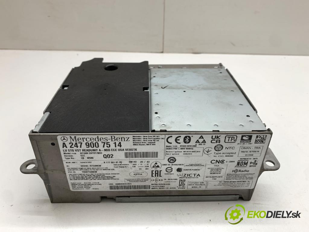 MERCEDES-BENZ SPRINTER 3,5-t Platforma / podwozie Platforma / podwozie 2022 125 kW 317 CDI (910.030) 1950 RADIO Navigácia A2479007514 (Audio zariadenie)