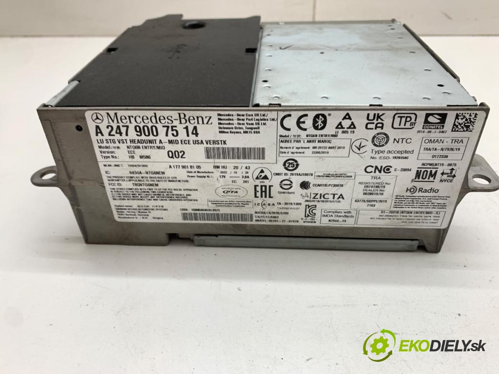 MERCEDES-BENZ SPRINTER 3,5-t Platforma / podwozie Platforma / podwozie 2022 125 kW 317 CDI (910.030) 1950 RADIO mavigace A2479007514 (Audio zařízení)