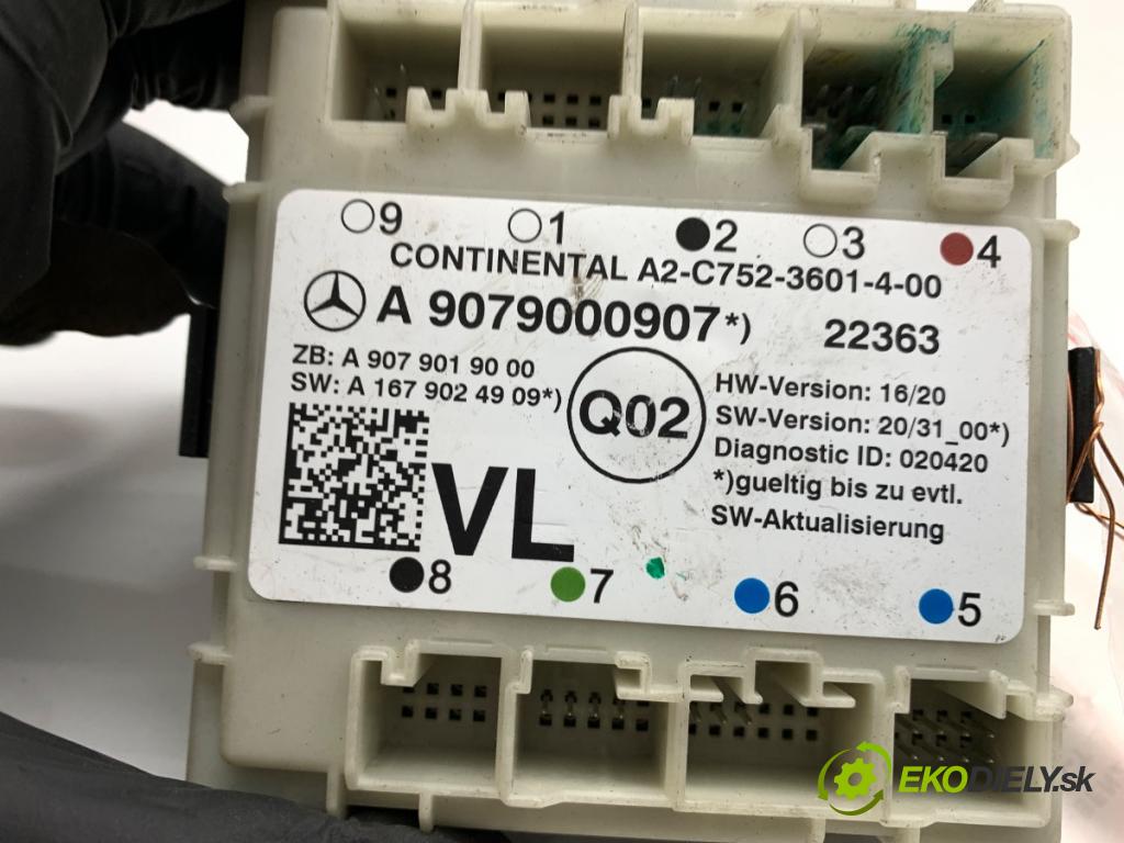 MERCEDES-BENZ SPRINTER 3,5-t Platforma / podwozie Platforma / podwozie 2022 125 kW 317 CDI (910.030) 1950 modul řídící jednotka dveře levý přední část A9079000907