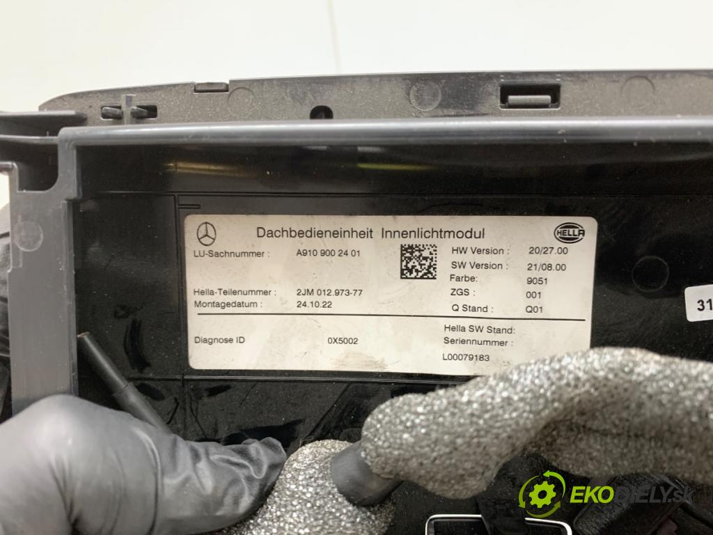 MERCEDES-BENZ SPRINTER 3,5-t Platforma / podwozie Platforma / podwozie 2022 125 kW 317 CDI (910.030) 1950 světlo stropní A9109002401