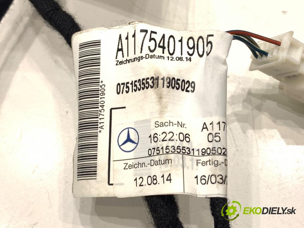 MERCEDES-BENZ CLA Shooting Brake Kombi 2017 100 kW CLA 200 CDI / d (117.908) 2143 Káblovačka Dvere zad ľavy A1175401905