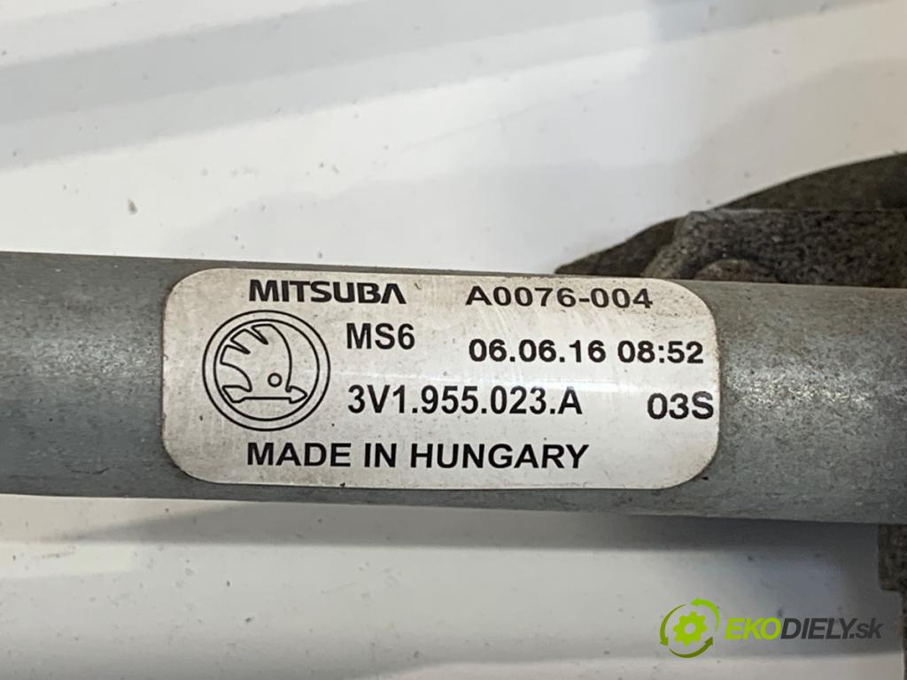 SKODA SUPERB III Kombi 2016 110 kW 2.0 TDI 1968 mechanismus stěračů přední část 3V1955023A (Motorek stěračů přední)