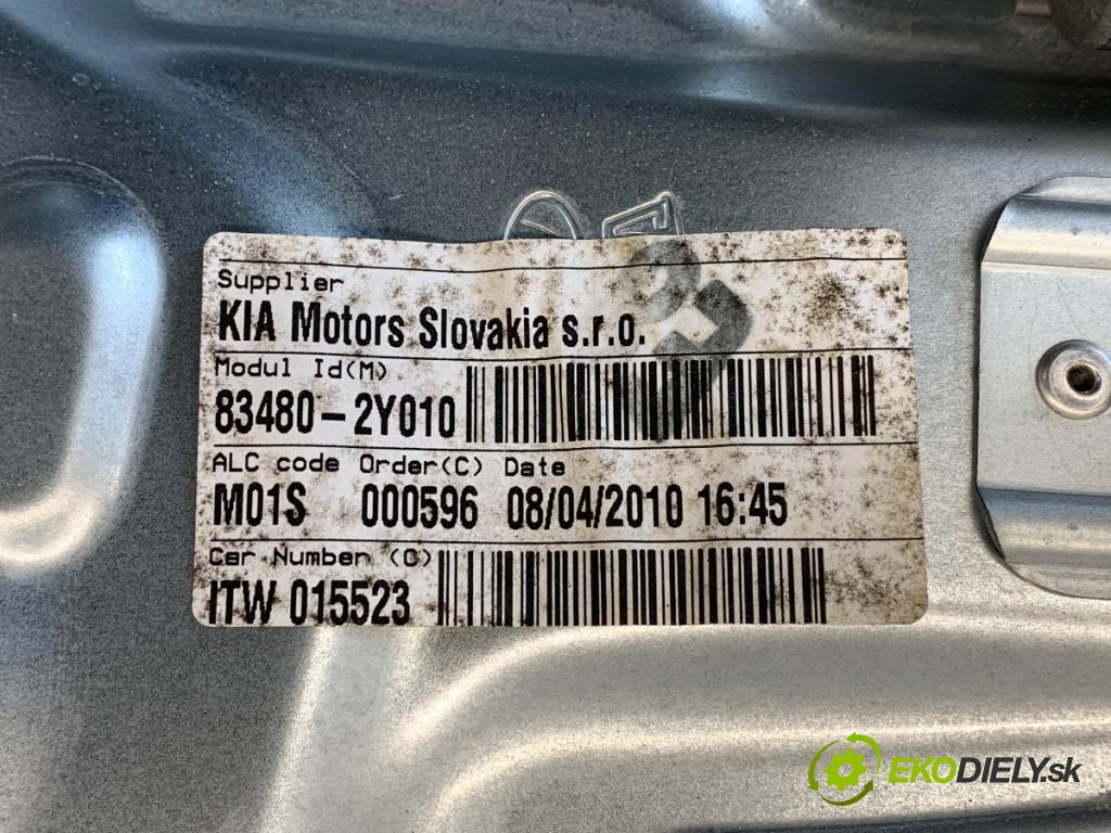 HYUNDAI ix35 SUV 2010 120 kW 2.0 1998 mechanismus okna pravý zadní část 83480-2Y010