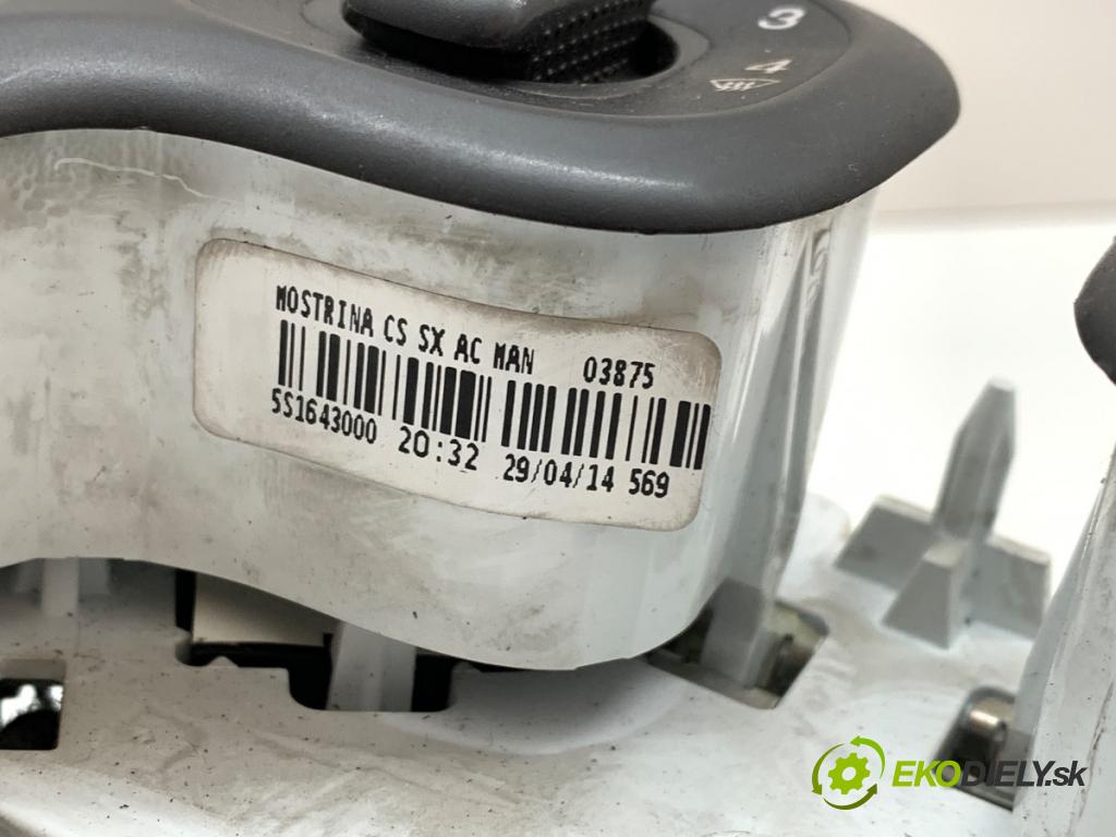 FIAT PANDA III liftback 2014 51 kW 1.2 (312PXA1A) 1242 Panel ovládaní topení 5S1643000 (Páčky pod volantem)