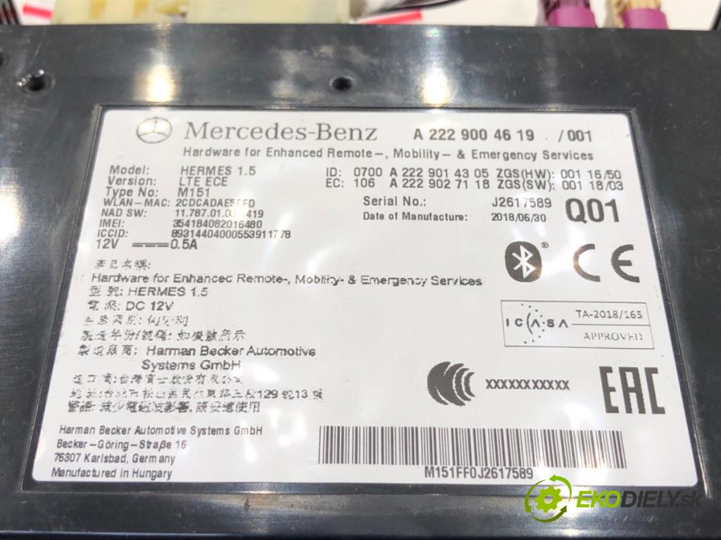 MERCEDES-BENZ KLASA C sedan 2019 110 kW C 200 d (205.011) 1950 modul TELEMATIC A2229004619