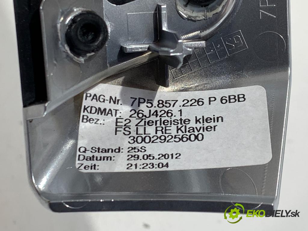 PORSCHE CAYENNE SUV 2013 220 kW 3.6 3598 lišty kryt 7P5857222P 7P5857221M (Lišta)