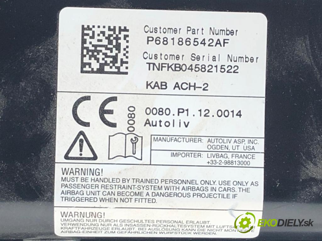 CHRYSLER PACIFICA nadwozie wielkoprzestrzenne (MPV) 2018 185 kW 3.6 Hybrid 3604 AirBag koleno: P68186542AF