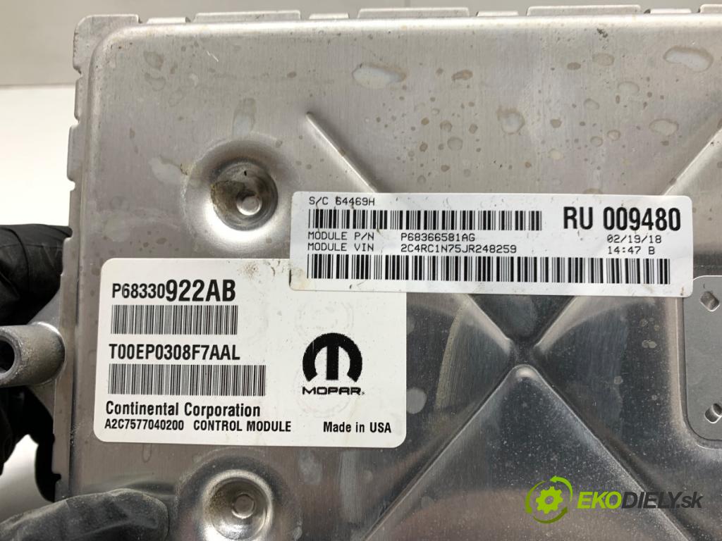 CHRYSLER PACIFICA nadwozie wielkoprzestrzenne (MPV) 2018 185 kW 3.6 Hybrid 3604 řídící jednotka motora P68330922AB (Řídicí jednotka)