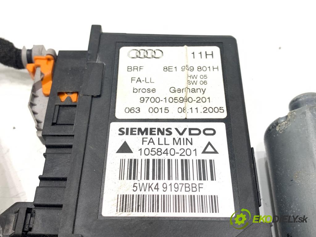 AUDI A4 B7 Kombi 2005 103 kW 2.0 TDI 1968 mechanismus okna levý přední část 8E1959801H