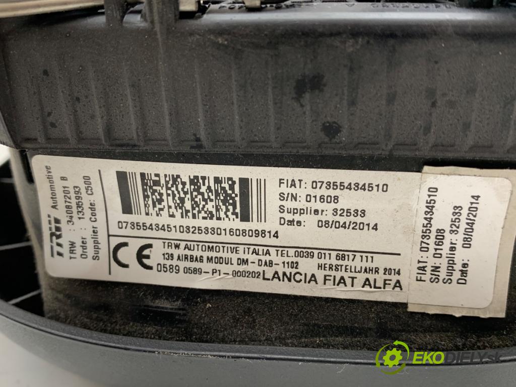 FIAT PANDA III liftback 2014 51 kW 1.2 (312PXA1A) 1242 AirBag volantu 07355434510 (Airbag)