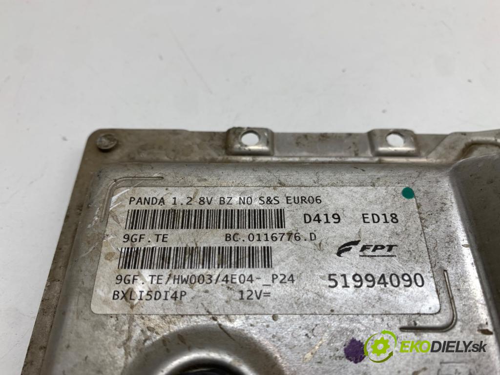FIAT PANDA III liftback 2014 51 kW 1.2 (312PXA1A) 1242 řídící jednotka motora 51994090 (Řídicí jednotka)