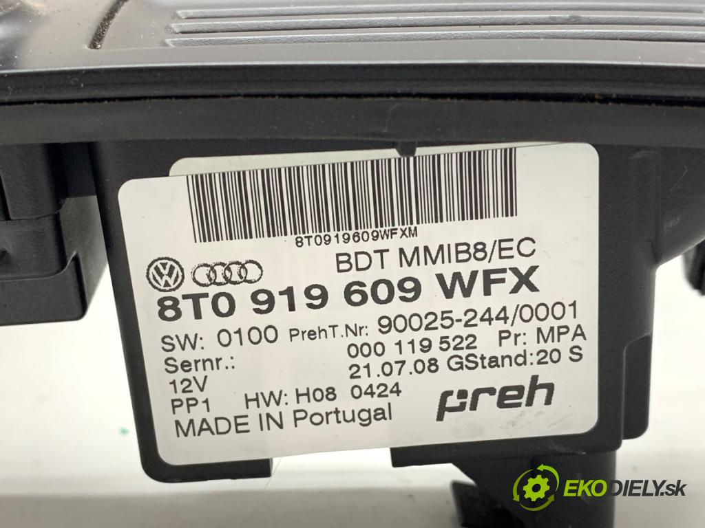 AUDI A4 B8 Kombi 2008 105 kW 2.0 TDI 1968 Panel ovládaní radia navigace 8T0919609WFX