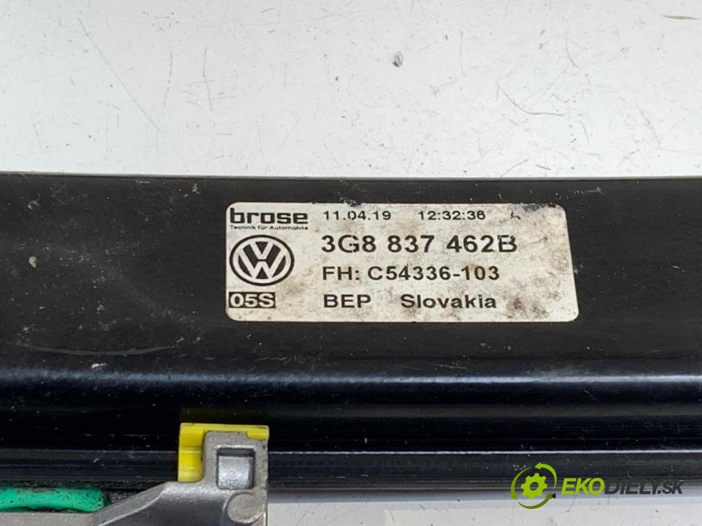 VW ARTEON liftback 2019 110 kW 2.0 TDI 1968 mechanismus okna pravý přední část 3G8837462B