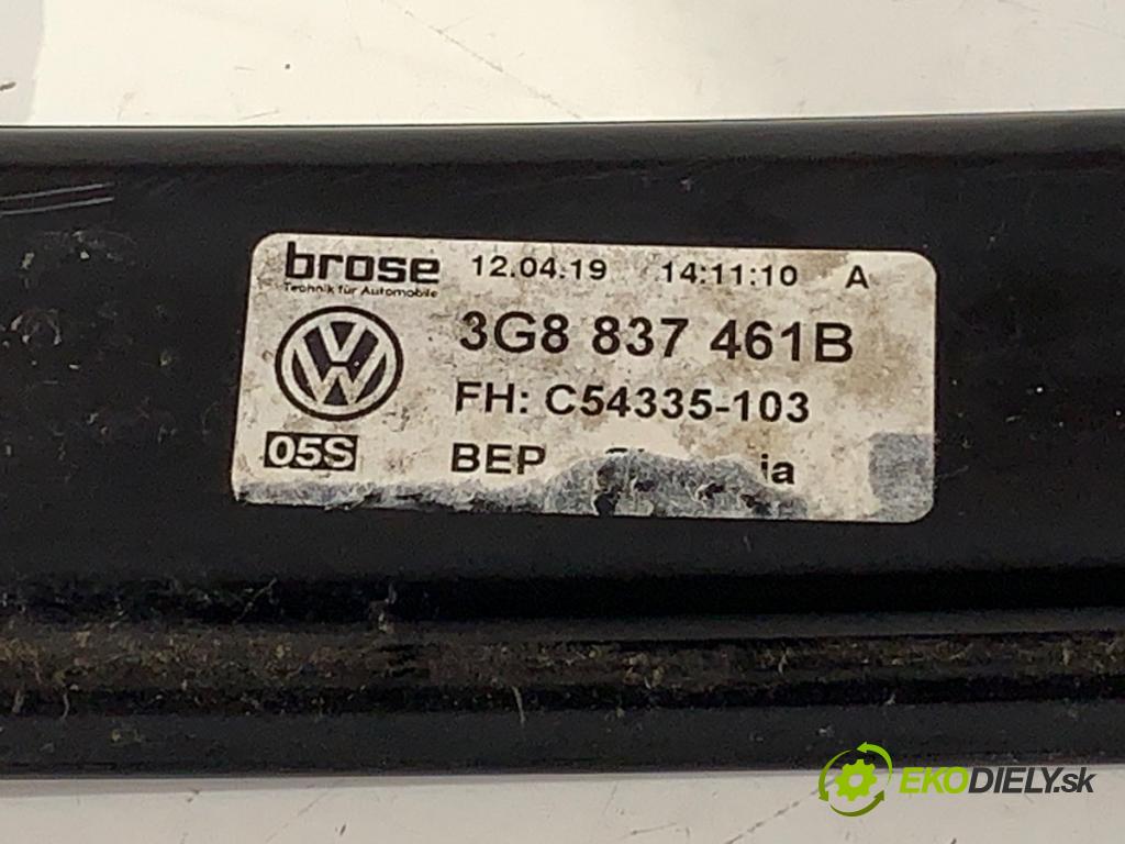 VW ARTEON liftback 2019 110 kW 2.0 TDI 1968 mechanismus okna levý přední část 3G8837461B
