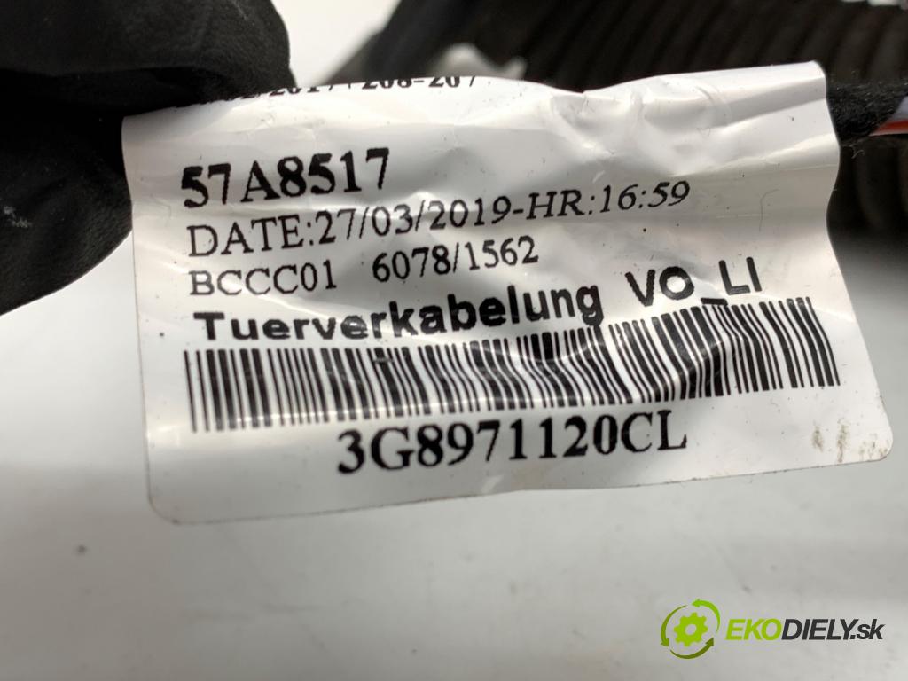VW ARTEON liftback 2019 110 kW 2.0 TDI 1968 Káblovačka Dvere predný ľavy 3G8971120CL