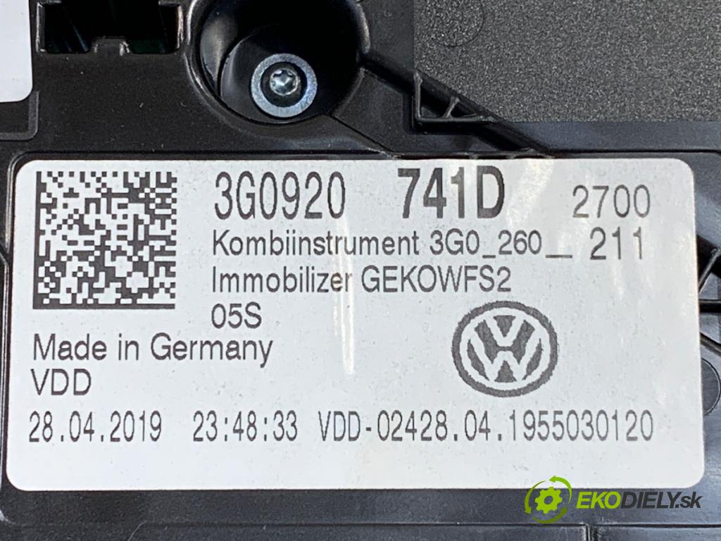 VW ARTEON liftback 2019 110 kW 2.0 TDI 1968 prístrojovka 3G0920741D (Přístrojová deska)
