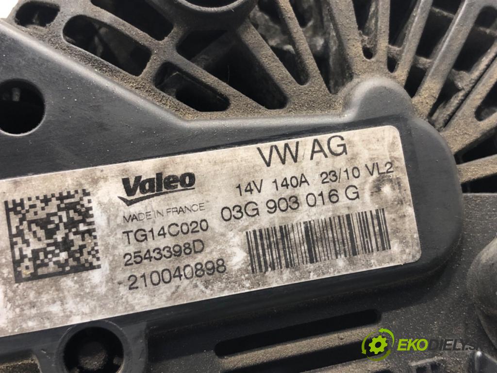AUDI A4 B8 Kombi 2008 105 kW 2.0 TDI 1968 Alternátor 03G903016G (Alternátor)