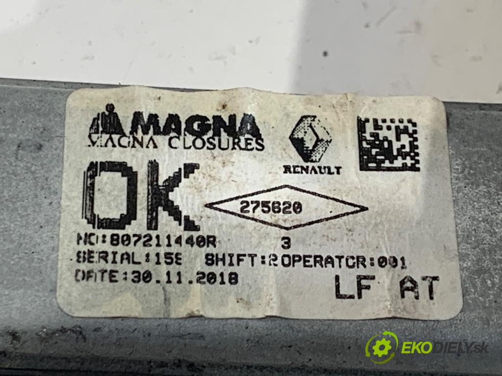 DACIA LOGAN II Kombi 2019 70 kW 1.5 Blue dCi 95 (K8JL) 1461 mechanismus okna levý přední část 807211440R