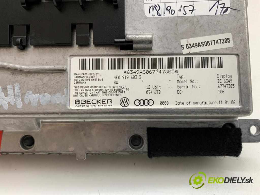 AUDI A6 C6 sedan 2004 165 kW 3.0 TDI quattro 2967 Dislpej 4F0919603B (Prístrojová doska)