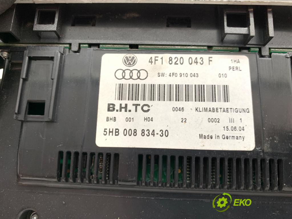 AUDI A6 C6 sedan 2004 165 kW 3.0 TDI quattro 2967 Panel ovládaní topení 4F1820043F (Páčky pod volantem)