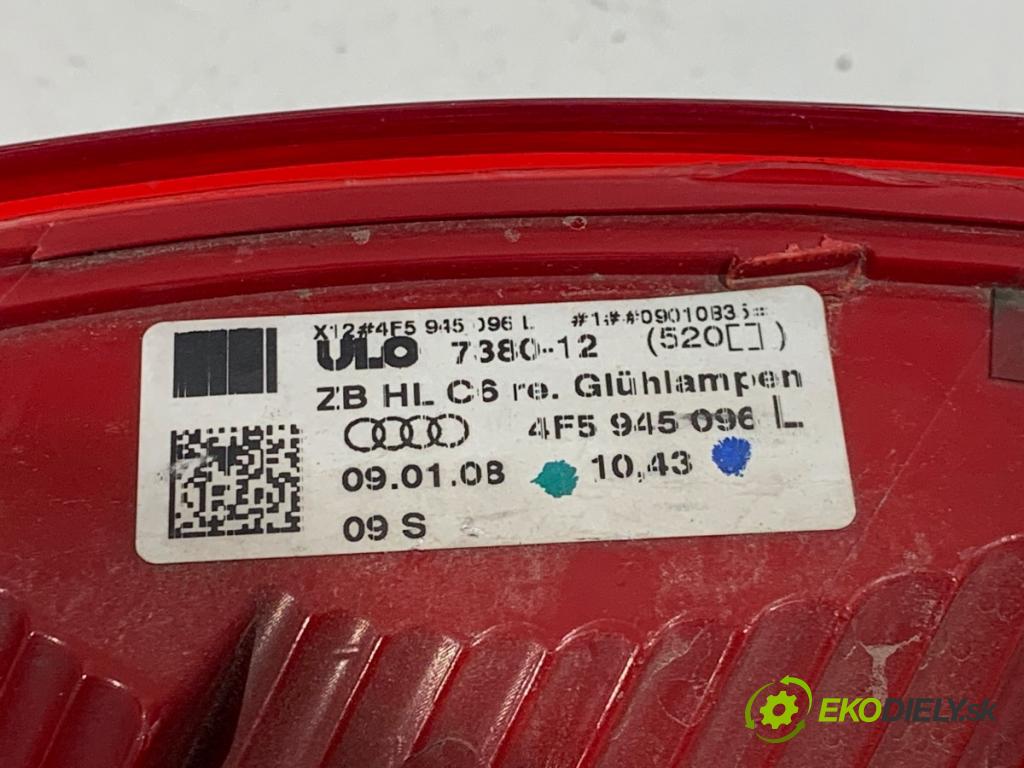 AUDI A6 C6 sedan 2004 165 kW 3.0 TDI quattro 2967 světlo pravý zadní část 4F5945096