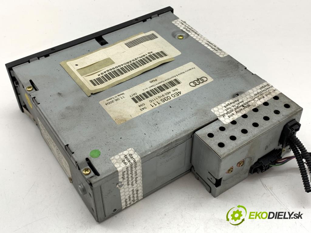 AUDI A6 C6 sedan 2004 165 kW 3.0 TDI quattro 2967 měnič CD 4E0035111 (CD měnič)