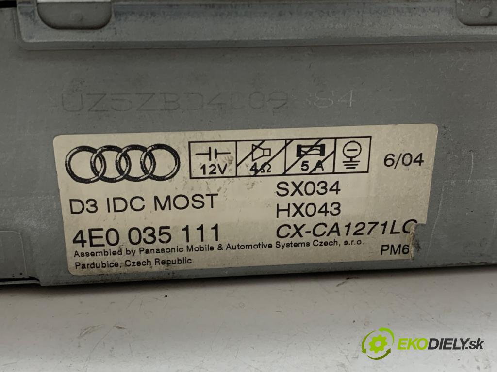 AUDI A6 C6 sedan 2004 165 kW 3.0 TDI quattro 2967 měnič CD 4E0035111 (CD měnič)