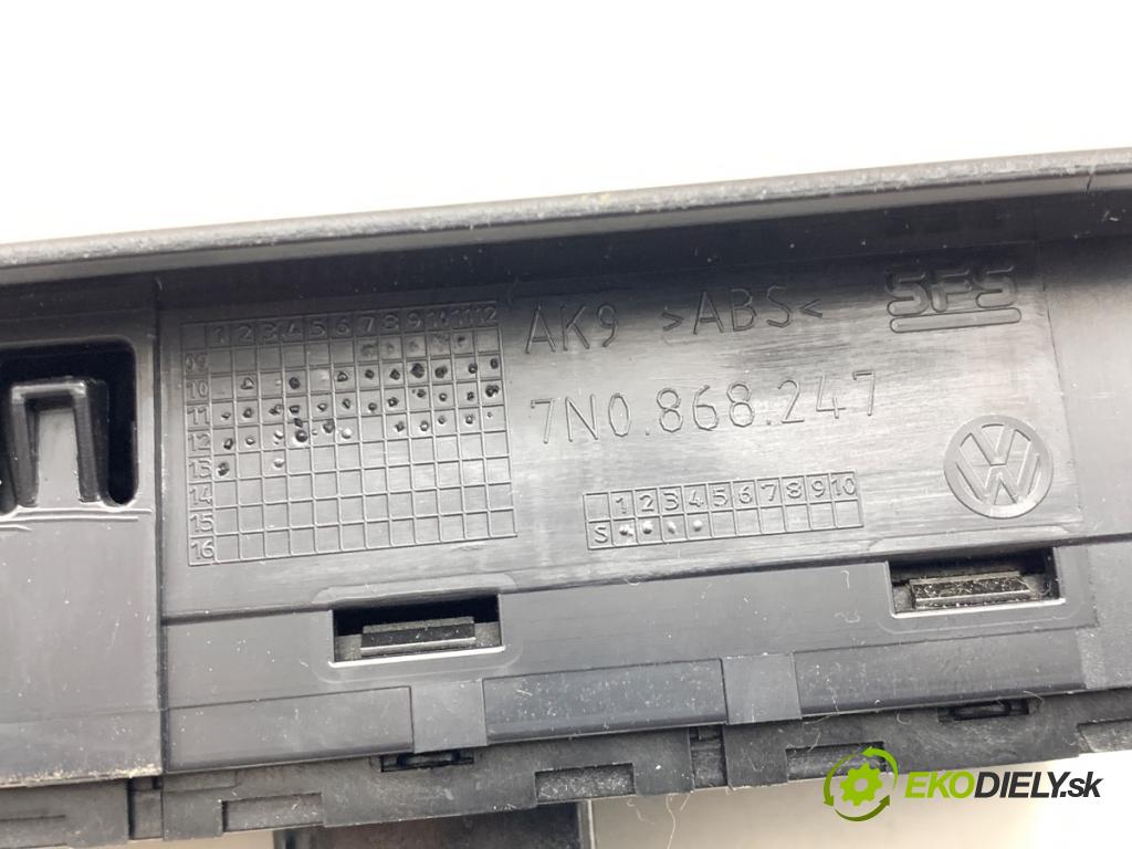 VW SHARAN nadwozie wielkoprzestrzenne (MPV) 2013 130 kW 2.0 TDI 1968 Prepínač okien 7N0868247 (Prepínacie páčky pod volantom)