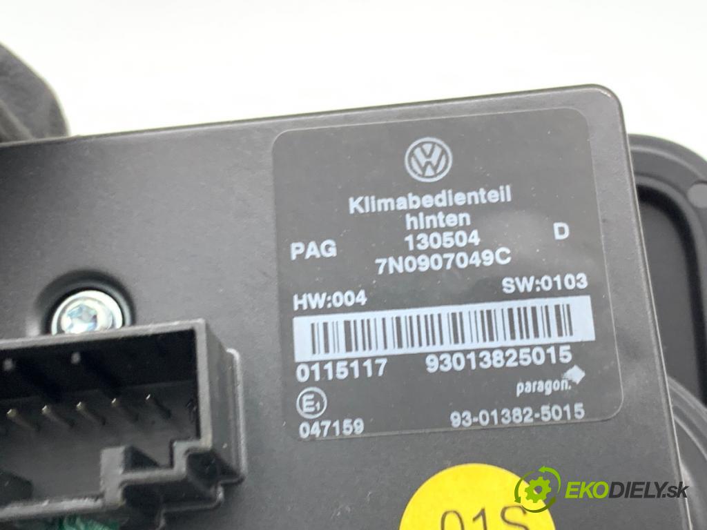 VW SHARAN nadwozie wielkoprzestrzenne (MPV) 2013 130 kW 2.0 TDI 1968 Panel ovládaní topení klimatizace zadní část 7N0907049C