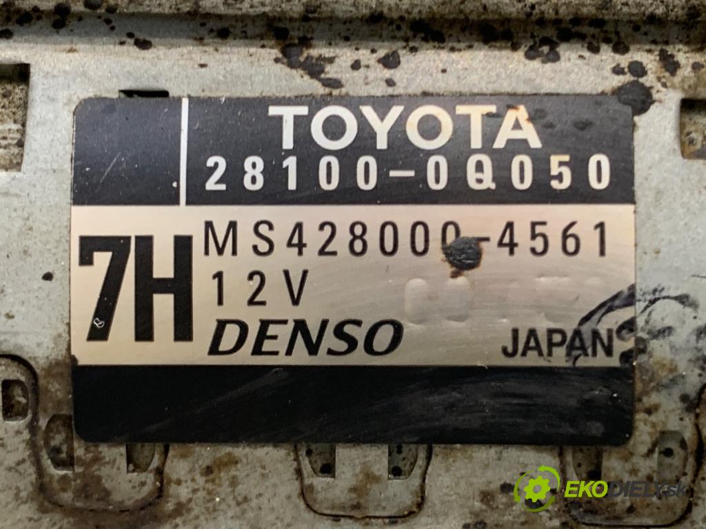 TOYOTA YARIS III liftback 2016 51 kW 1.0 (KSP130_) 998 Štartér 28100-0Q050 (Štartér)