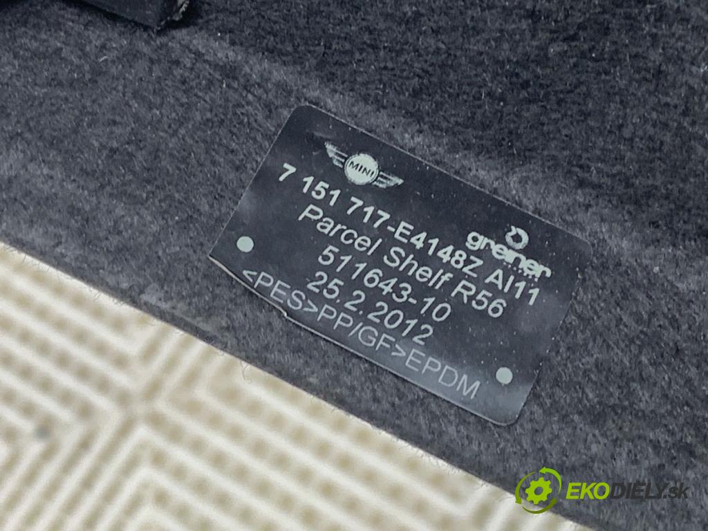 MINI R56 liftback 2012 55 kW One 1598 pláto zadní část 7151717
