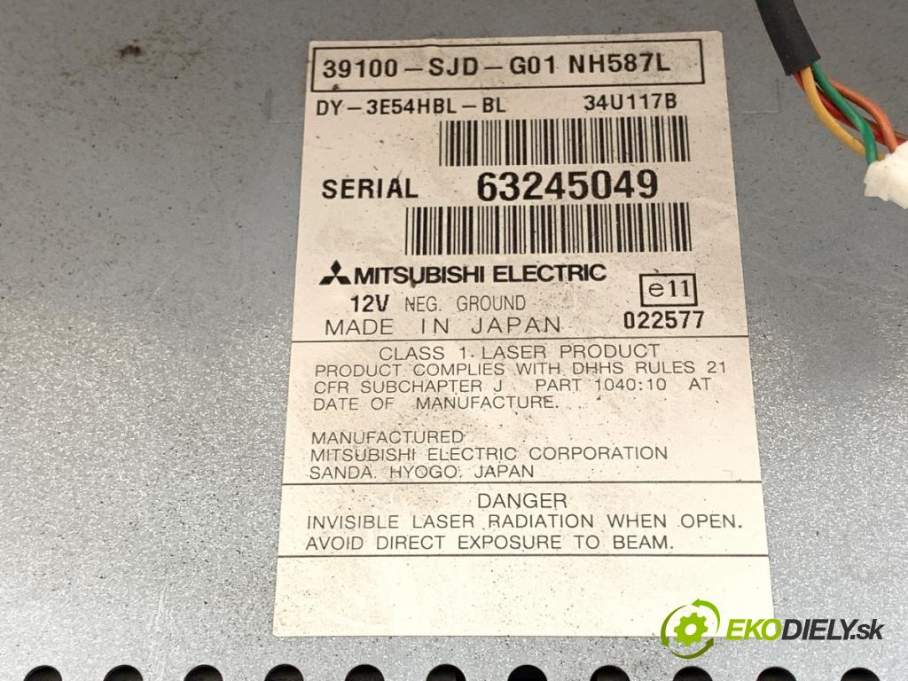 HONDA FR-V nadwozie wielkoprzestrzenne (MPV) 2007 110 kW 2.0 (BE3) 1998 RADIO 39100-SJD-G01 (Audio zariadenie)
