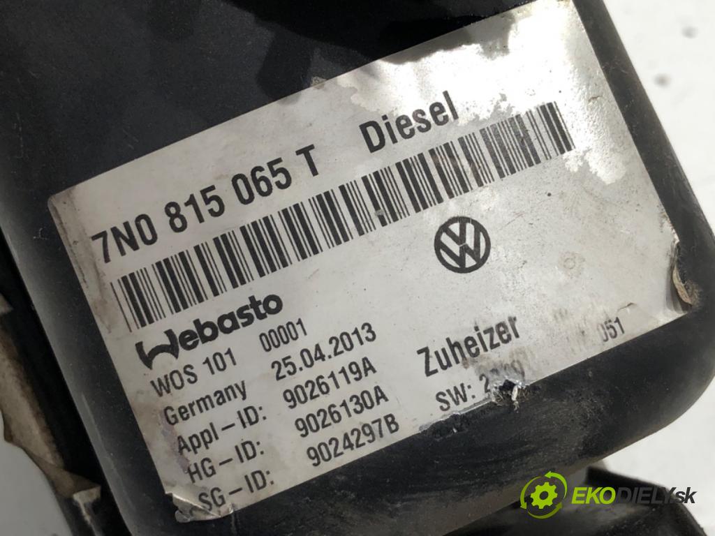 VW SHARAN nadwozie wielkoprzestrzenne (MPV) 2013 130 kW 2.0 TDI 1968 Webasto 7N0815065T (Webasto (nezávislé kúrenie))