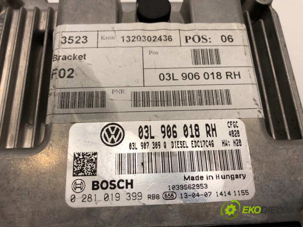 VW SHARAN nadwozie wielkoprzestrzenne (MPV) 2013 130 kW 2.0 TDI 1968 řídící jednotka motora 03L906018RH (Řídicí jednotka)