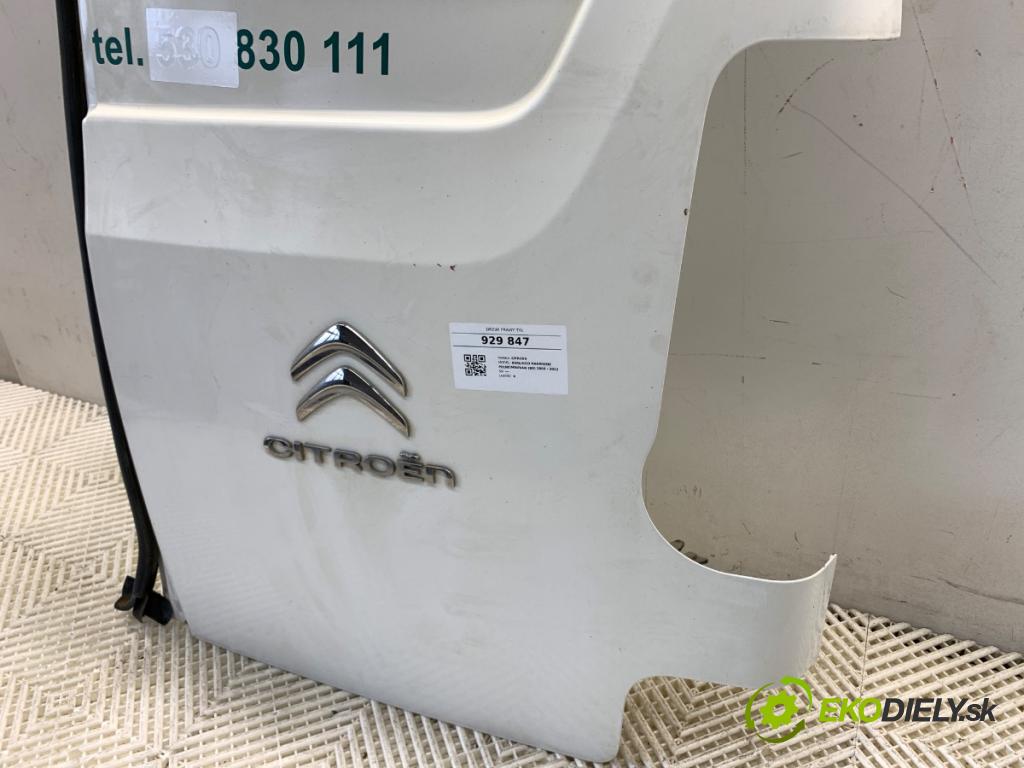 CITROEN BERLINGO II Nadwozie pełne/minivan 2015 66 kW 1.6 HDi 90 16V 1560 Dvere pravy zad