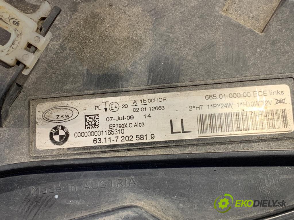 BMW E91 Kombi 2010 180 kW 330 d xDrive 2993 světlomet levý přední část 7202581