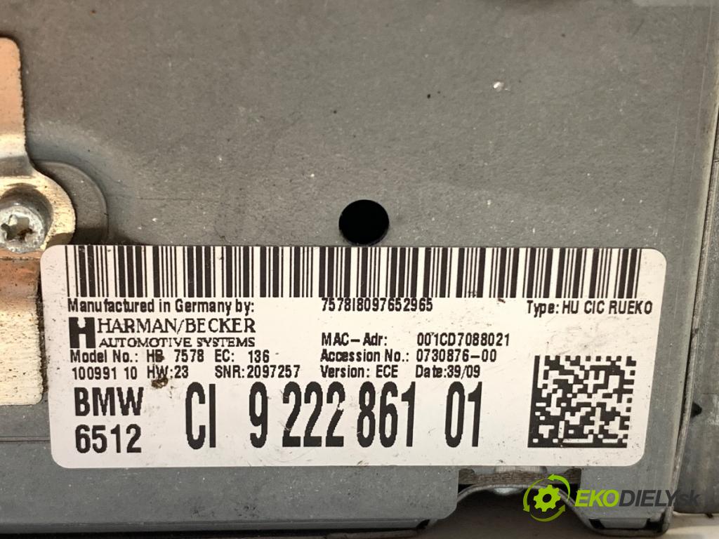 BMW E91 Kombi 2010 180 kW 330 d xDrive 2993 RADIO mavigace 9222861 (Audio zařízení)