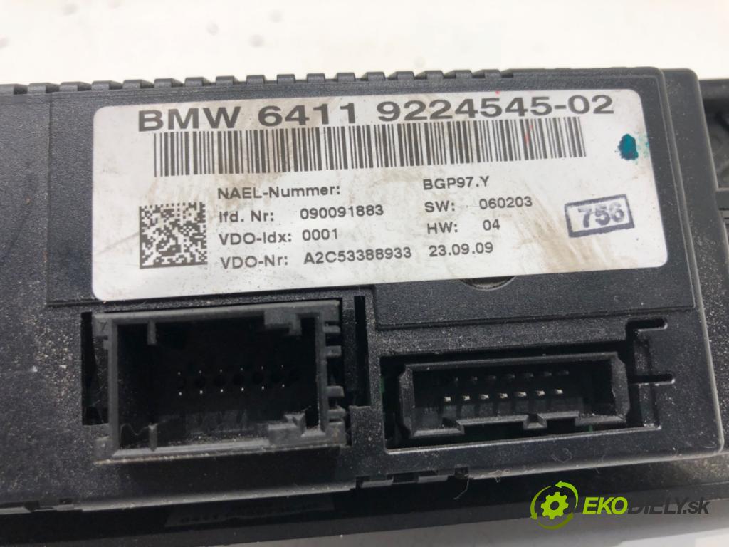 BMW E91 Kombi 2010 180 kW 330 d xDrive 2993 Panel ovládania kúrenia 9224545 (Prepínacie páčky pod volantom)