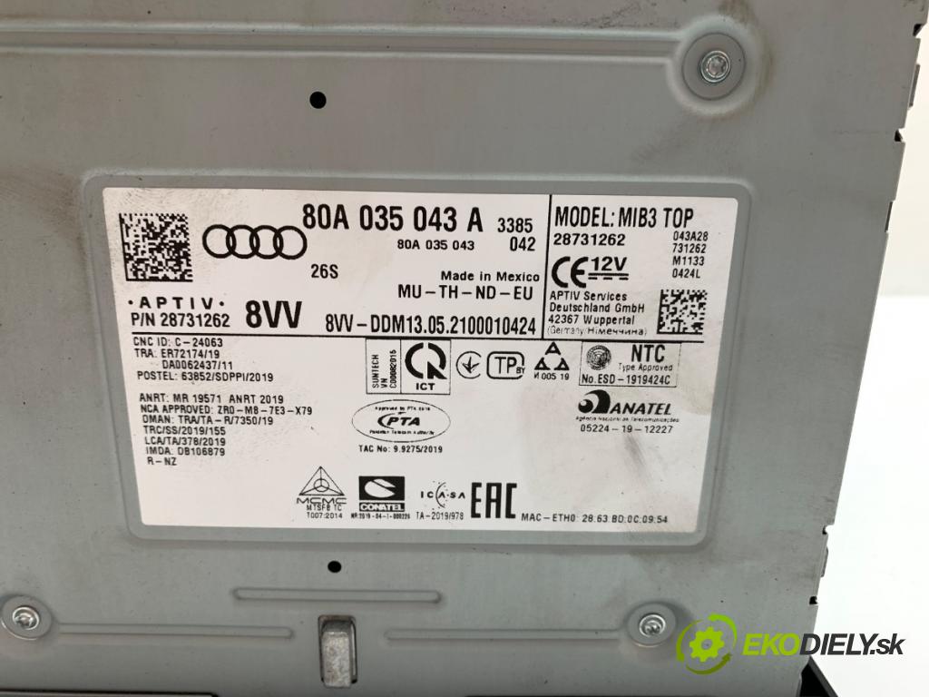 AUDI Q5 FY SUV 2021 195 kW 45 TFSI Mild Hybrid quattro 1984 čítač navigácie 80A035043A (Elektrosúčasti ostatné)