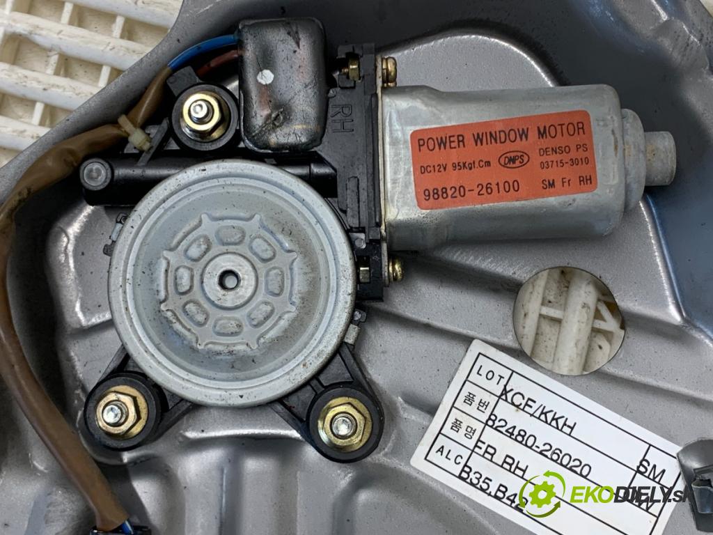 HYUNDAI SANTE FE I SUV 2002 83 kW 2.0 CRDi 4x4 1991 Mechanizmus okna pravy predný 82480-26020