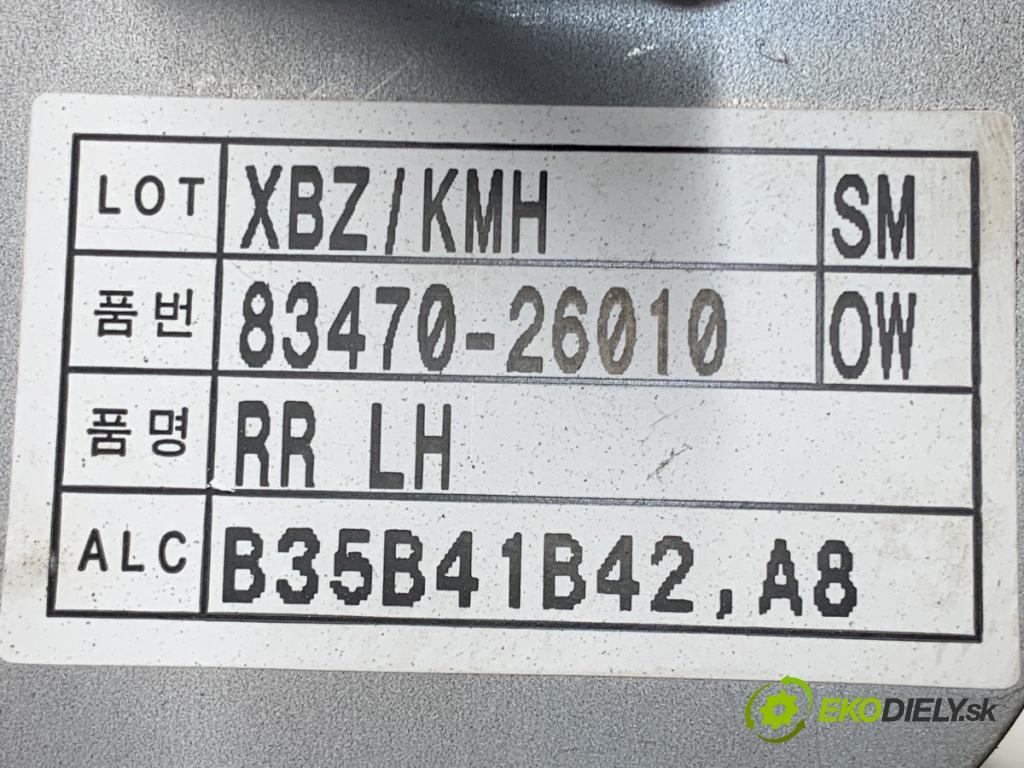 HYUNDAI SANTE FE I SUV 2002 83 kW 2.0 CRDi 4x4 1991 Mechanizmus okna ľavy zad 83470-26010