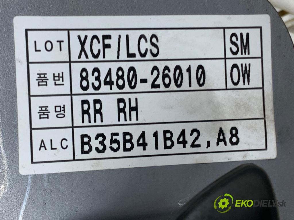HYUNDAI SANTE FE I SUV 2002 83 kW 2.0 CRDi 4x4 1991 Mechanizmus okna pravy zad 83480-26010
