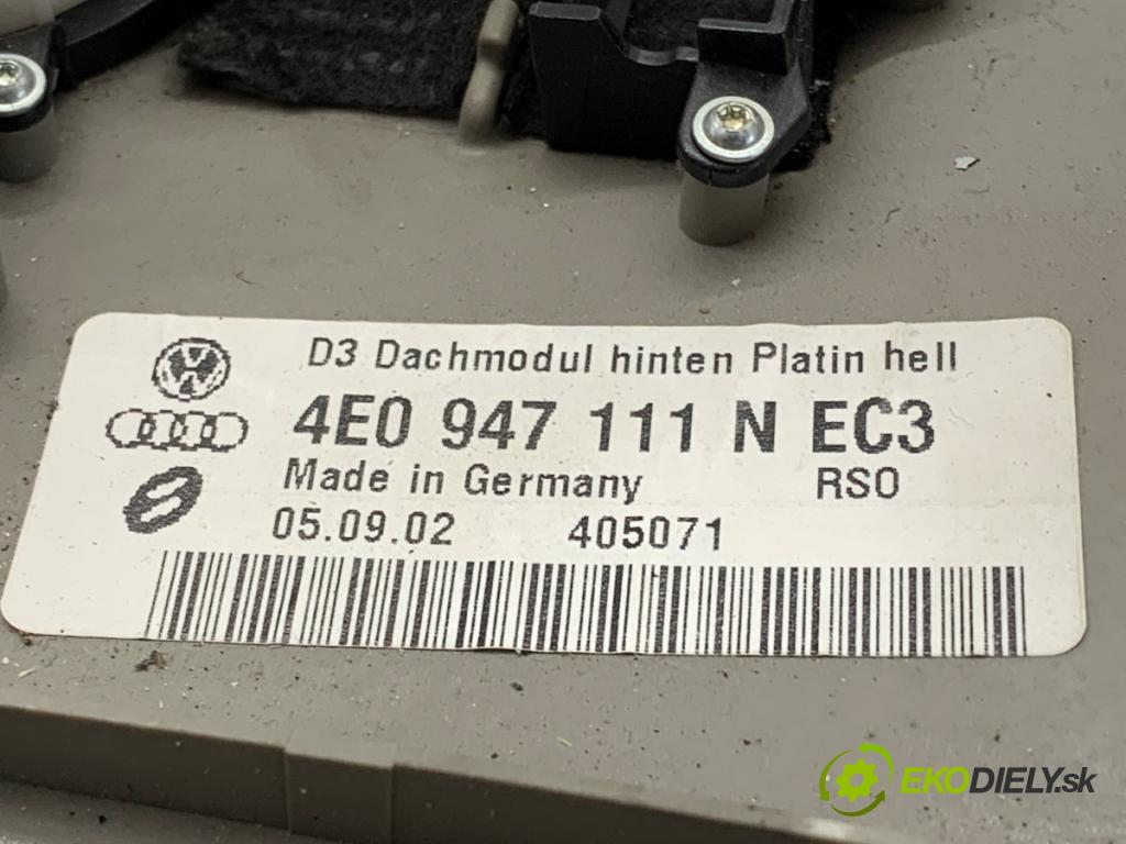 AUDI A8 D3 sedan 2002 246 kW 4.2 quattro 4172 světlo stropní zadní část 4E0947111N